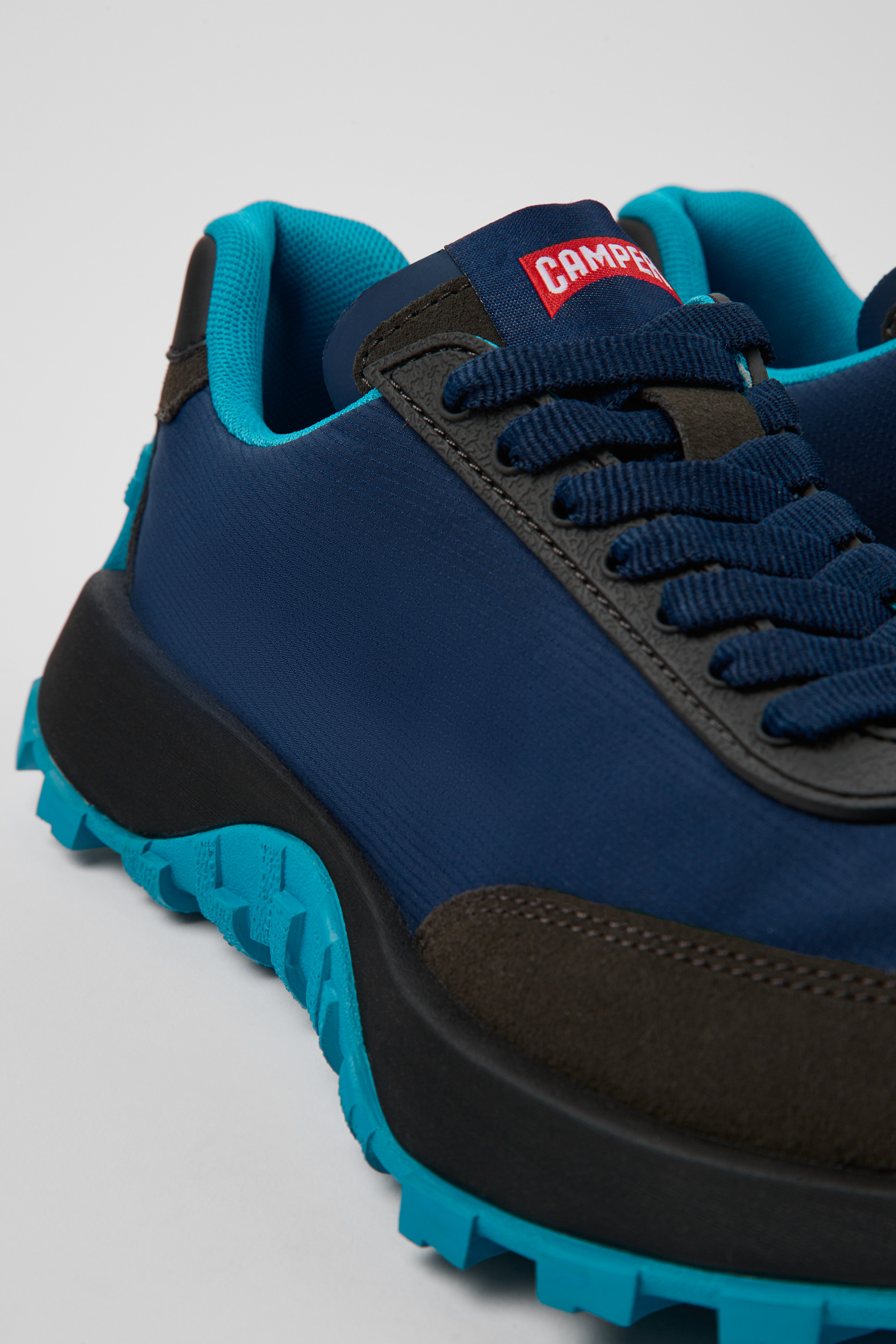 Drift Trail VIBRAM - Blue recycled PET and nubuck sneakers for women