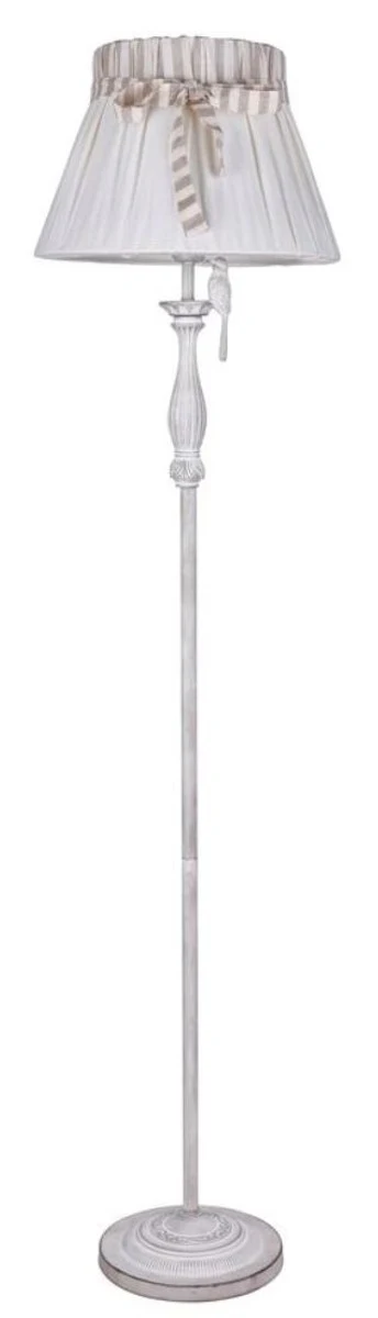 Casa Padrino Art Nouveau Floor Lamp Antique White Ø 40 x H. 164 cm - Art Nouveau Floor Light