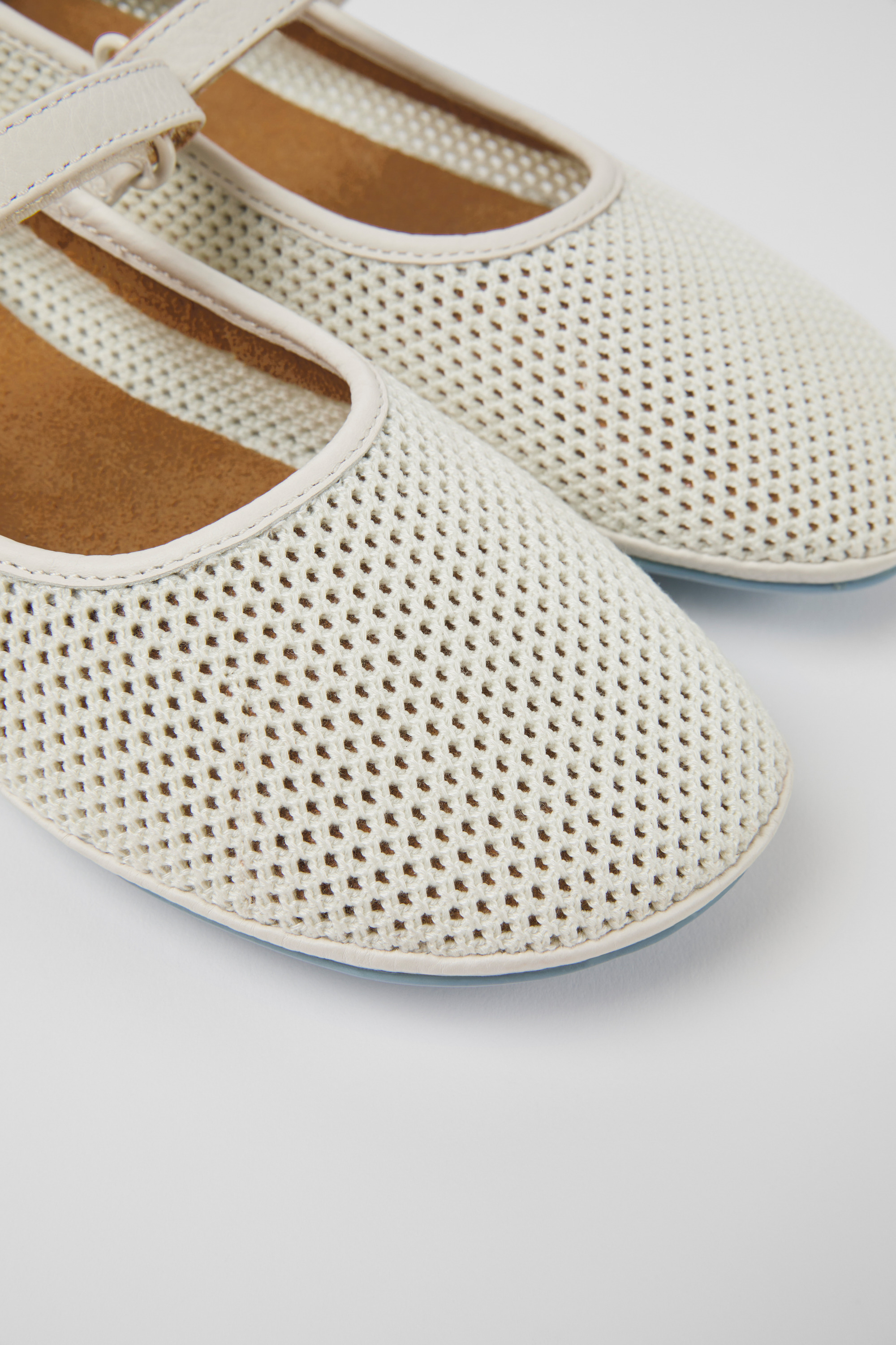 Right TENCEL - White TENCEL Lyocell and leather shoes for women