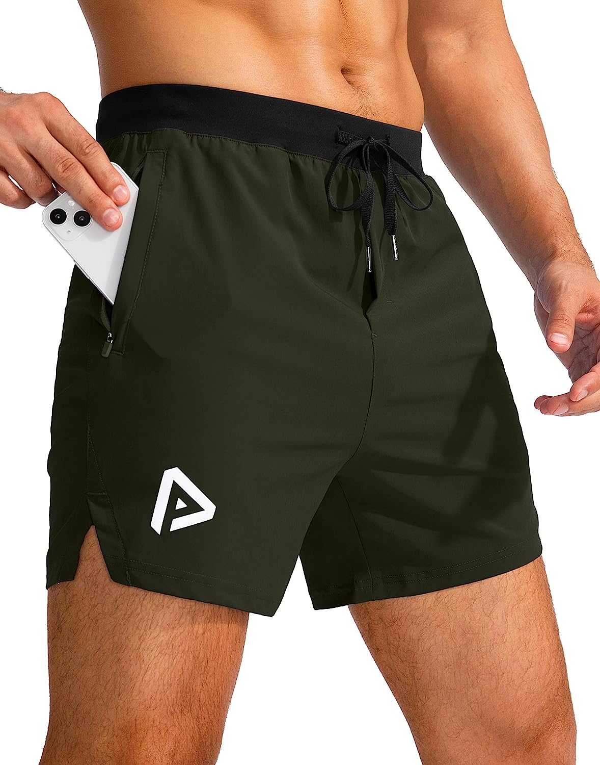 Men's Workout Running Shorts 5 Inch Lightweight Quick Dry Soccer Gym Athletic Shorts for Men with 3 Pockets