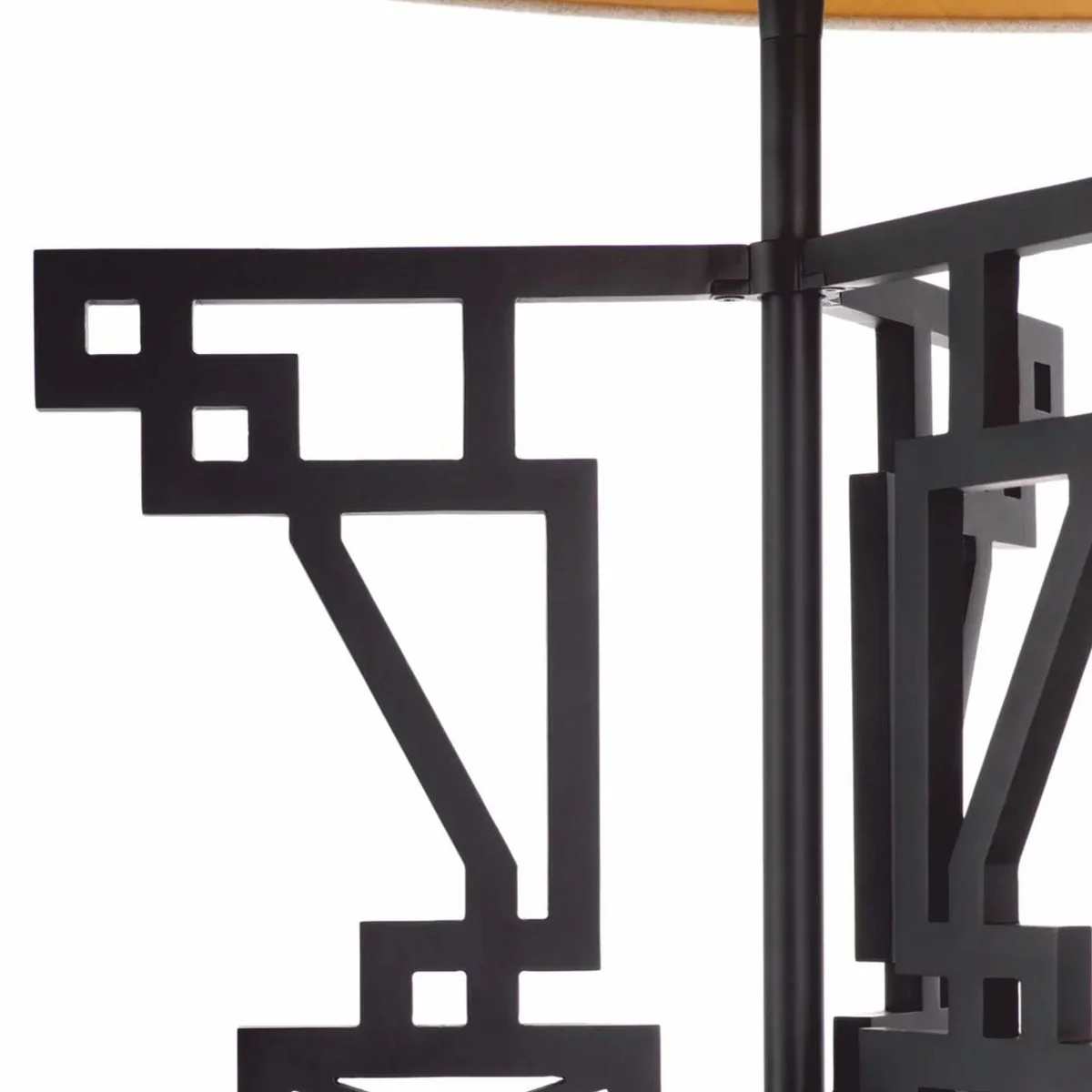 Casa Padrino l¨¢mpara de pie de lujo negro mate / beige Al. 175 cm - Iluminaci¨®n de lujo