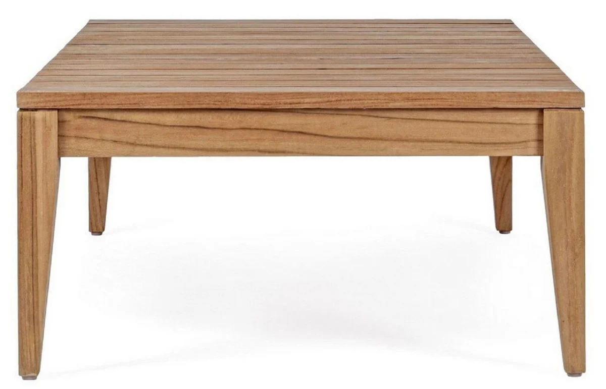 Casa Padrino mesa de jardín de teca de lujo marrón 120 x 70 x A. 35 cm - Mesa de jardín y terraza de madera maciza resistente a la intemperie - Muebles modernos de jardín y terraza de teca