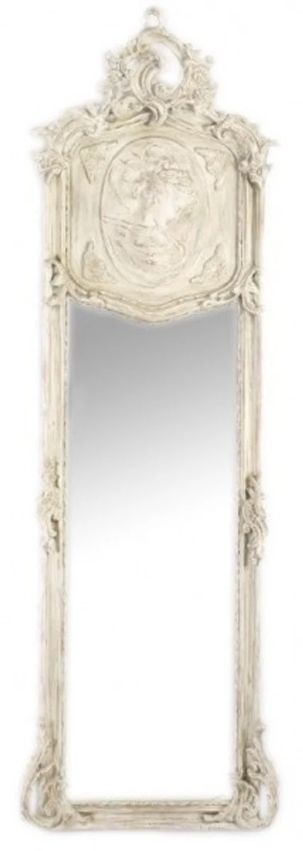 Casa Padrino luxury baroque wall mirror antique gray cream 175 x 55 cm - solid and heavy - Mirror