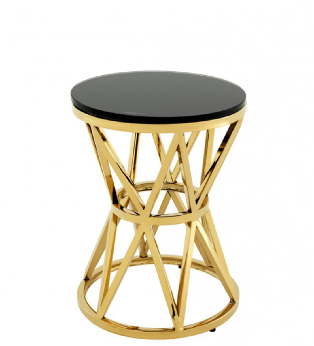 Casa Padrino luxury art deco designer side table gold 29 x H. 39 cm - Luxury Collection