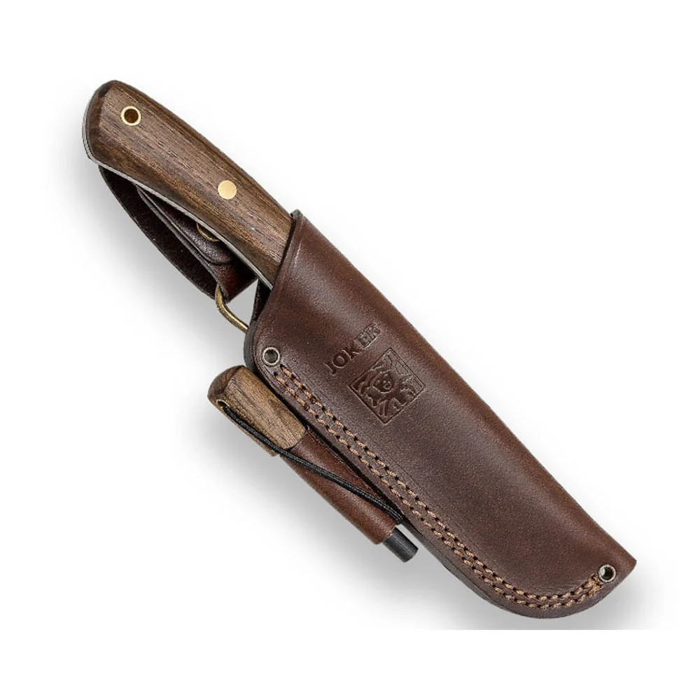 Joker Nessmuk S Nogal con ferrocerio - Cuchillo de supervivencia y bushcraft