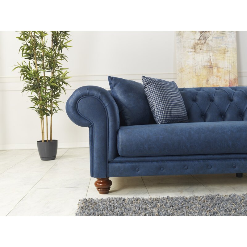 Pritt 96.1�� Rolled Arm Chesterfield Sofa