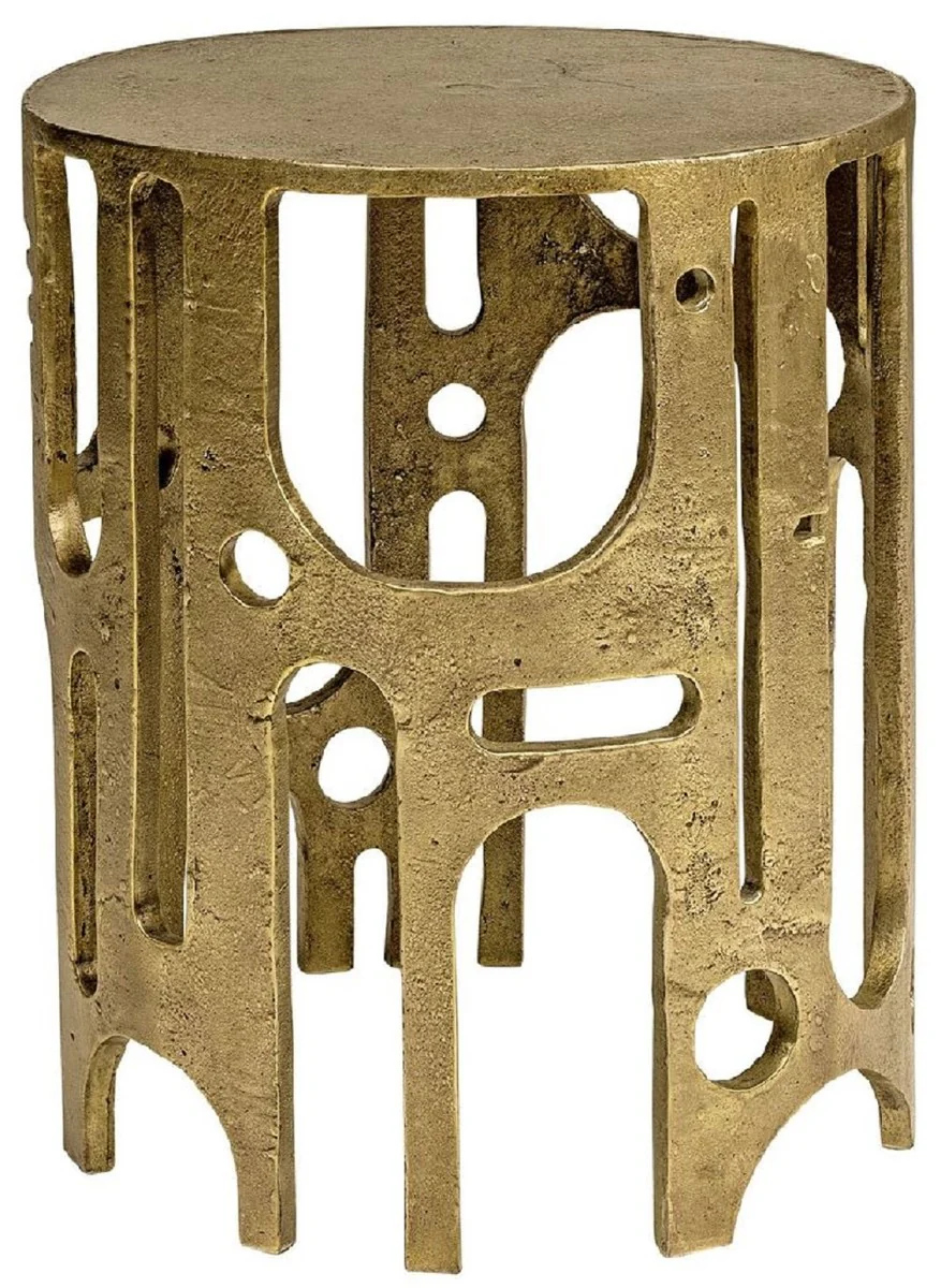 Casa Padrino taburete de dise?o bronce ? 41 x A. 48 cm - Taburete redondo de aluminio - Muebles de sal¨®n - Muebles de lujo - Muebles de dise?o - Interiores de lujo - Interiores de dise?o