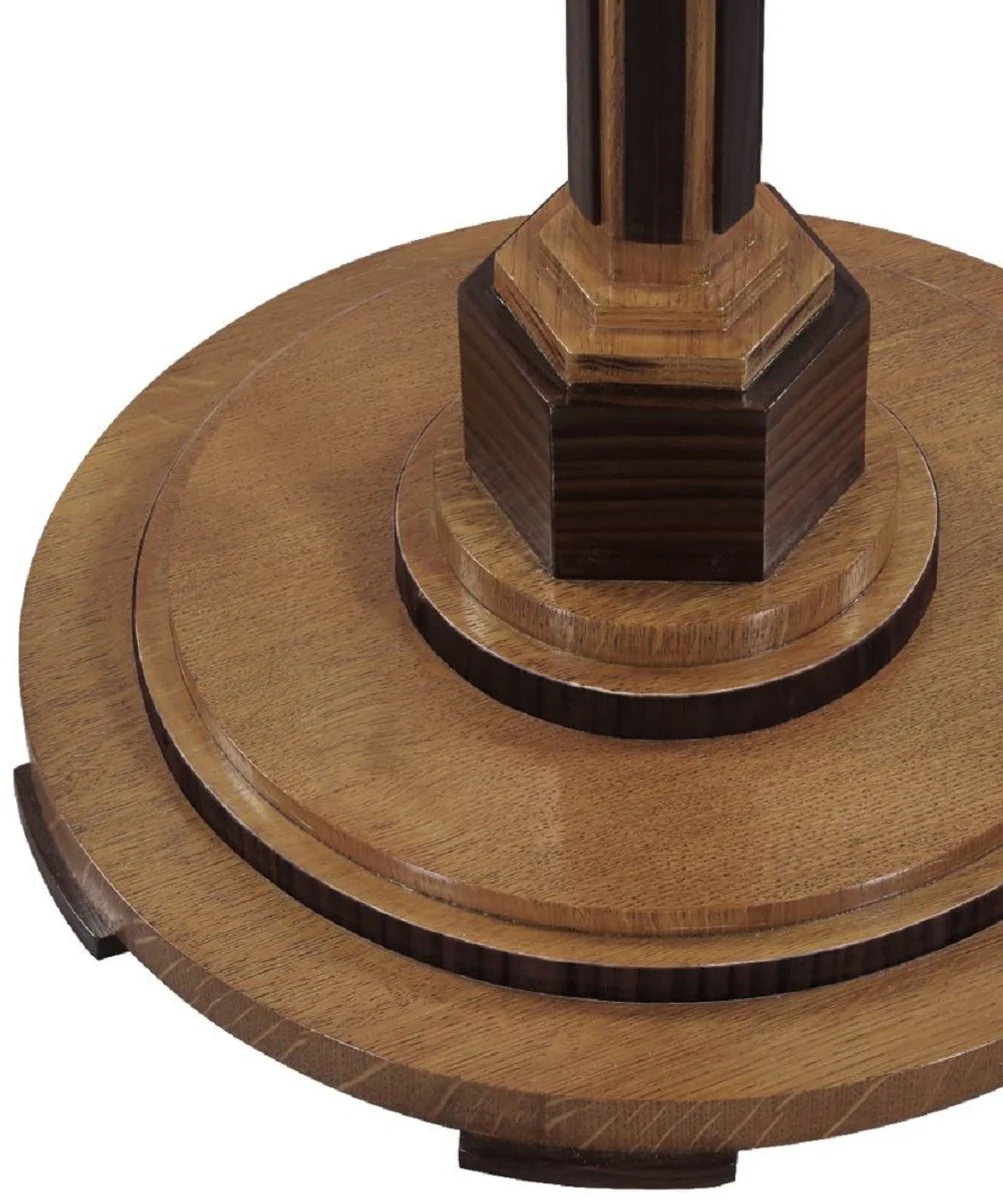 Casa Padrino perchero Art Deco de lujo marrón / marrón oscuro Ø 56 x A. 190 cm - Perchero de madera maciza - Muebles Art Deco