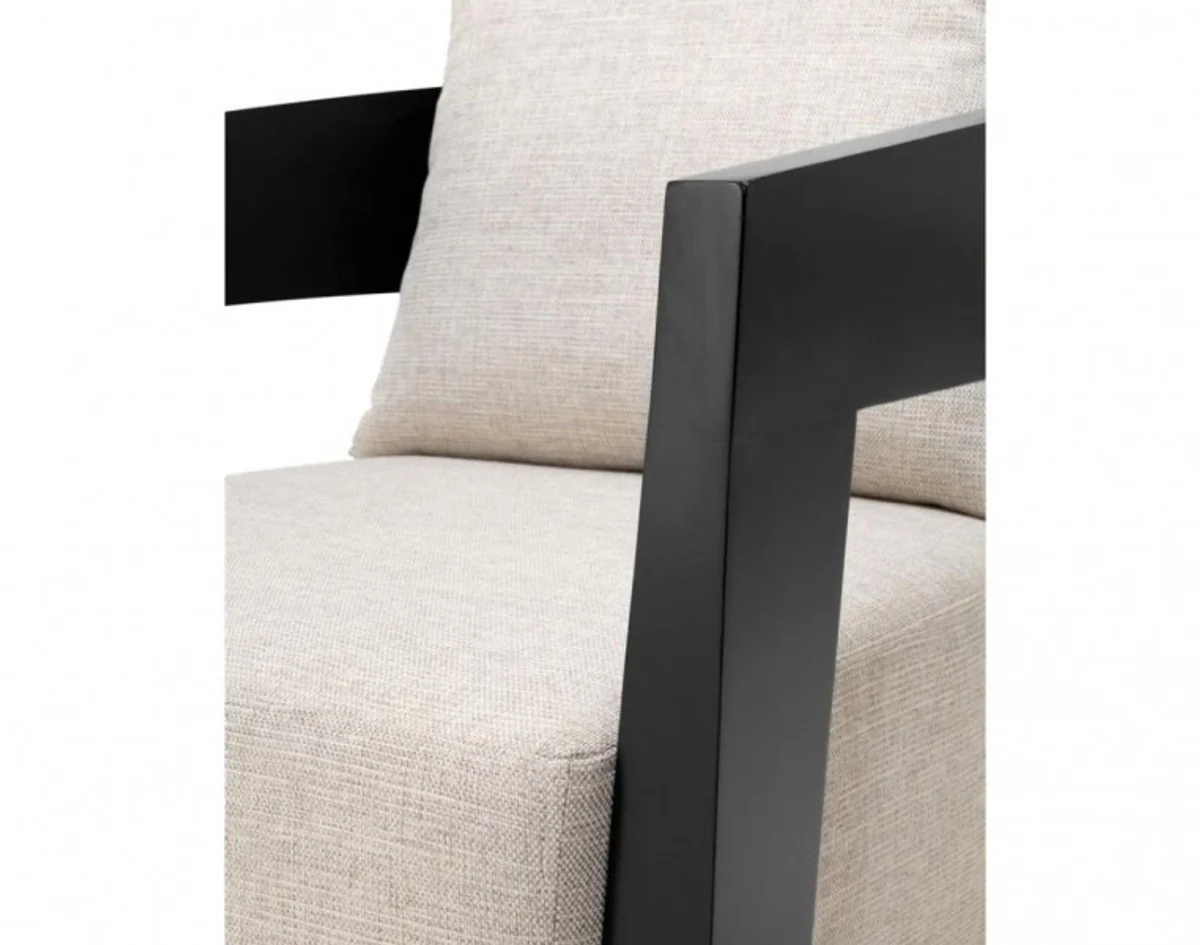 Casa Padrino luxury art deco mahogany armchair black - Luxury Hotel Furniture