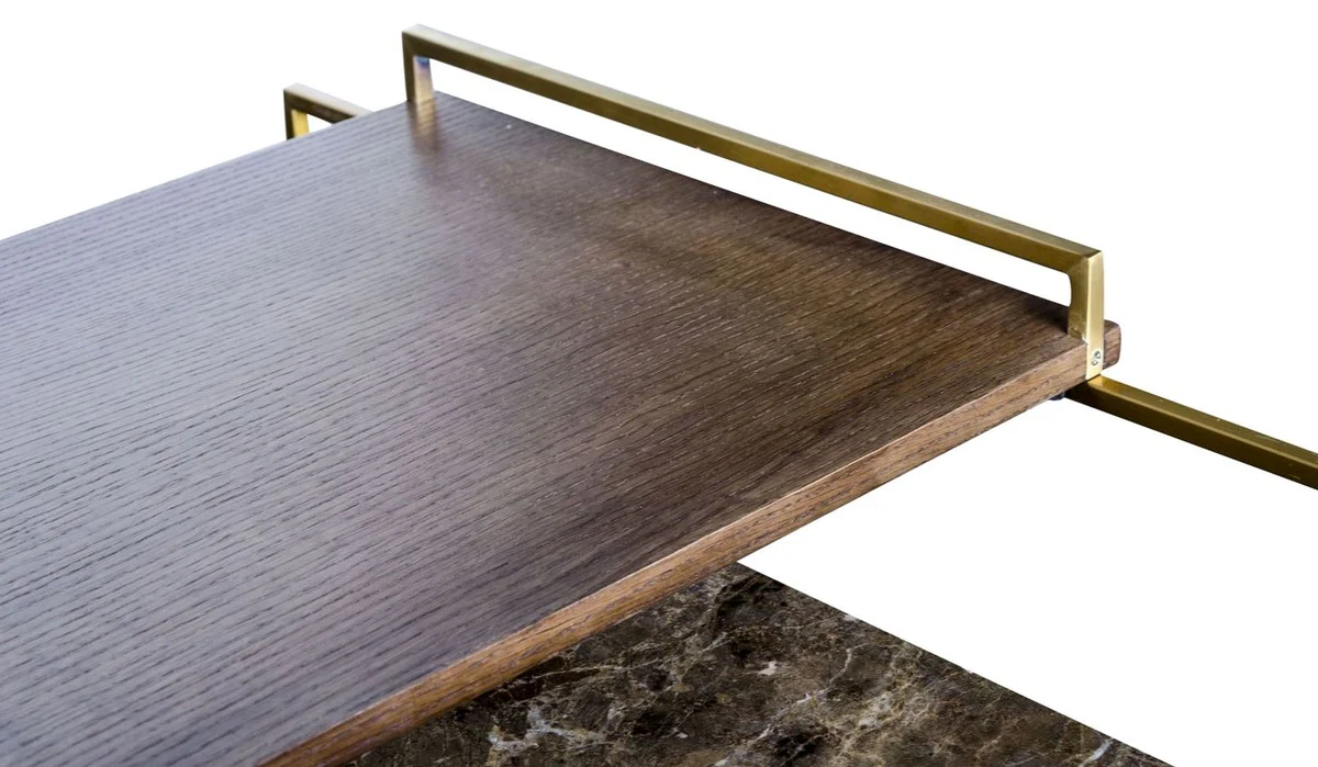 Casa Padrino mesa de centro de lujo dorado 100 x 100 x H 39,5 cm - Mesa de Centro de Diseño