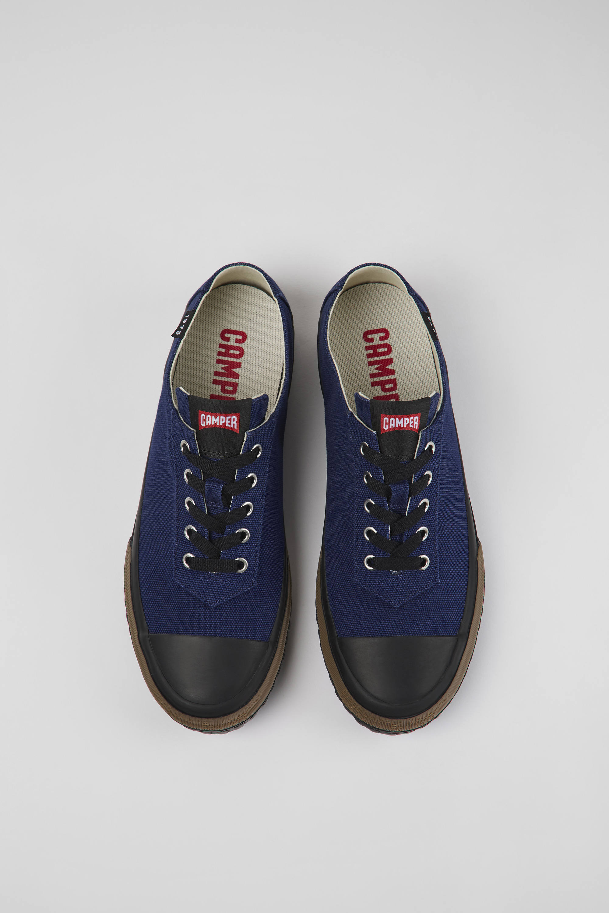 Camaleon - Blue recycled cotton sneakers for men