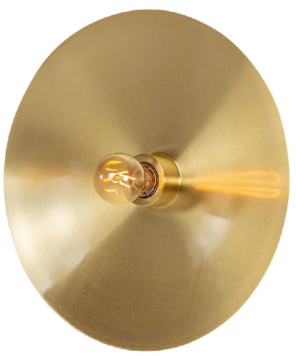 Casa Padrino lámpara de pared de lujo Ø 40 cm - Lámpara de pared redonda de latón - Lámpara de Pared para Hotel y Restaurante - Calidad de Lujo