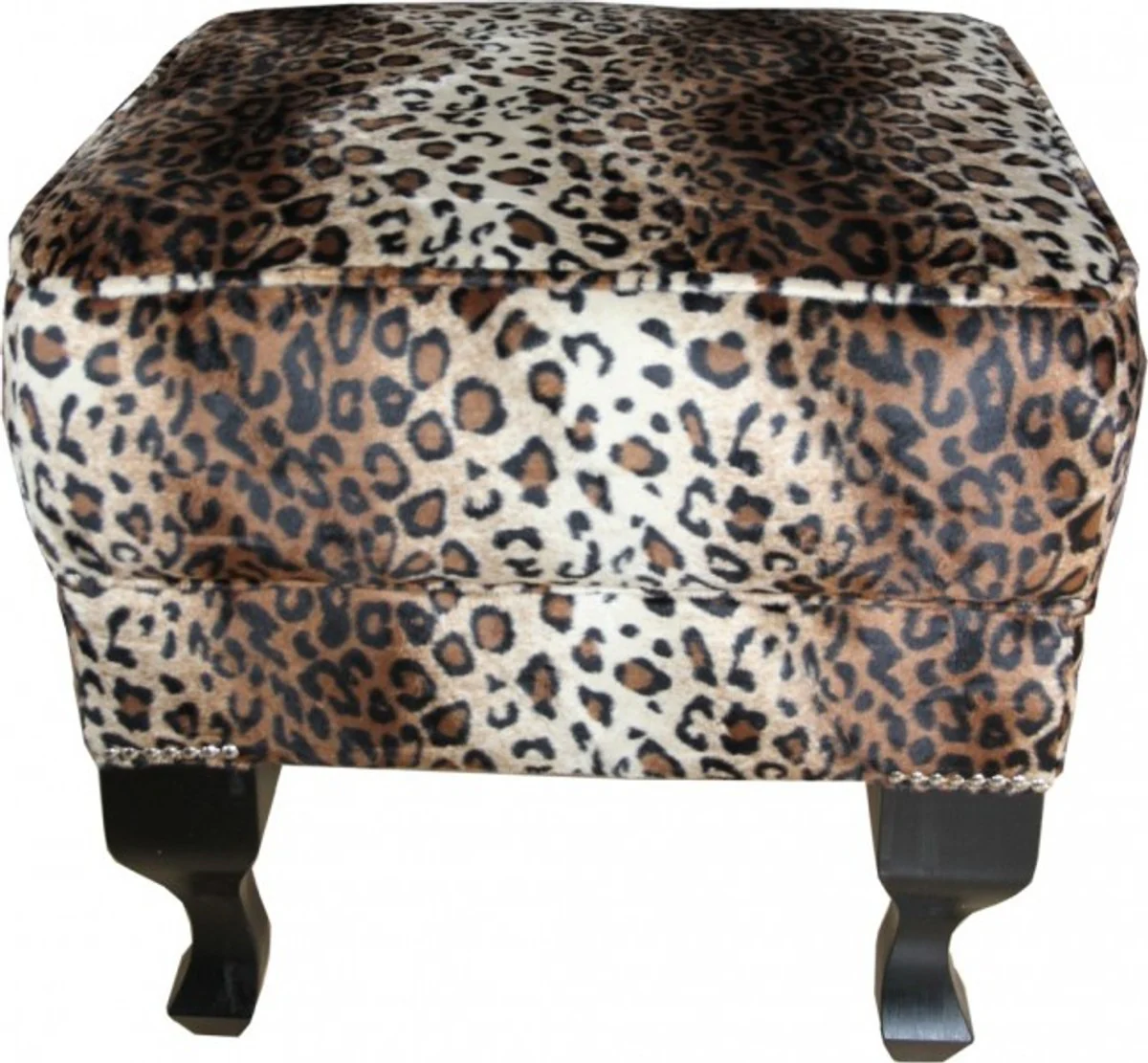 Casa Padrino Limited Edition Chesterfield Stool Leopard - Club Furniture
