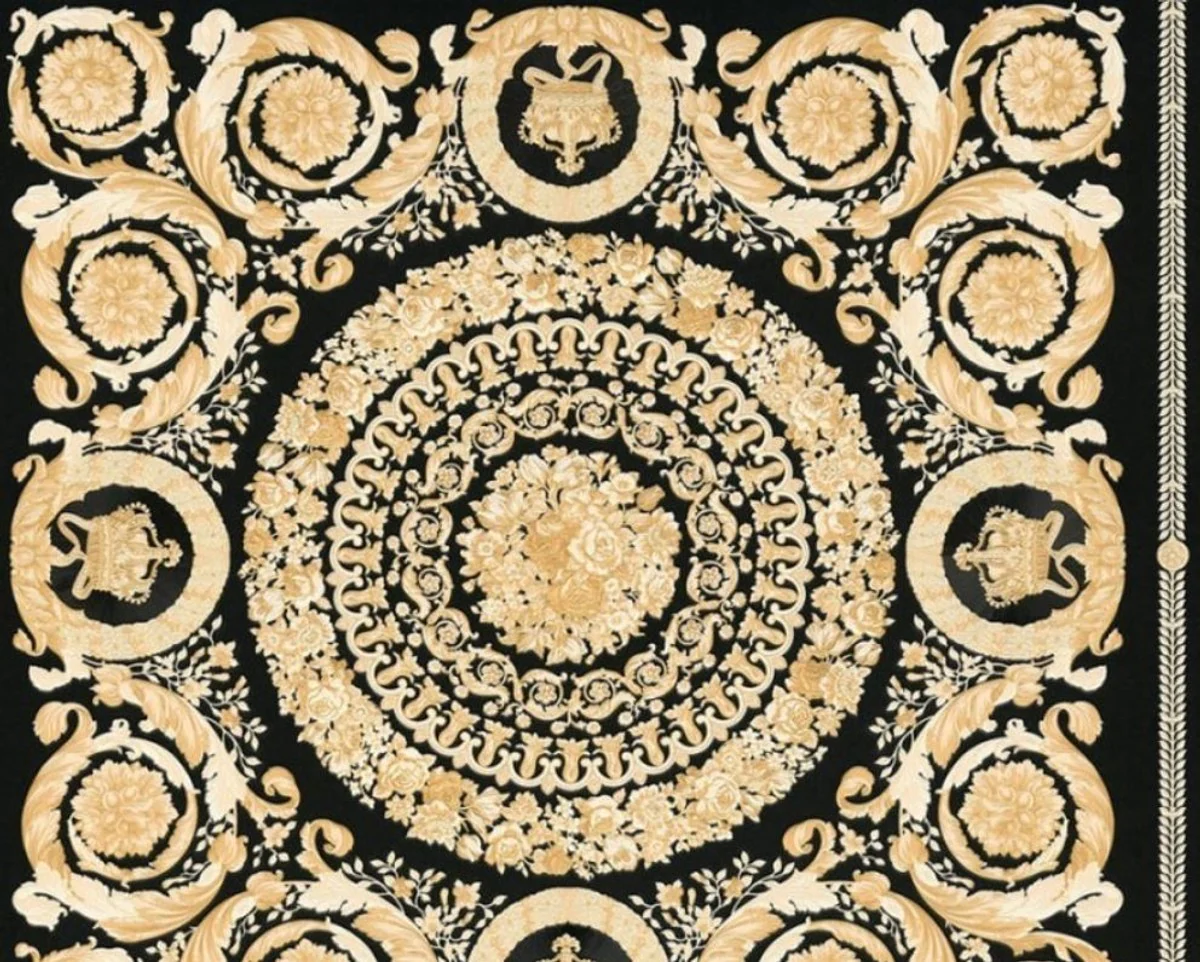 Papel Pintado no Tejido Barroco de Diseño Versace IV 37055-3 - Negro / Oro - Papel Pintado de Diseño - Alta Calidad