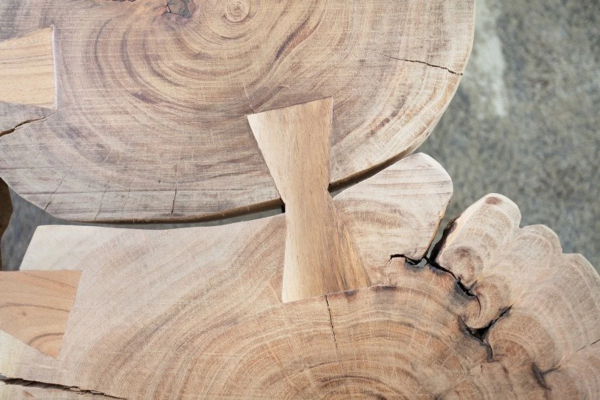 Casa Padrino mesa de centro de madera maciza de acacia natural 115 x H. 40 cm - madera maciza - mesa de salón - única