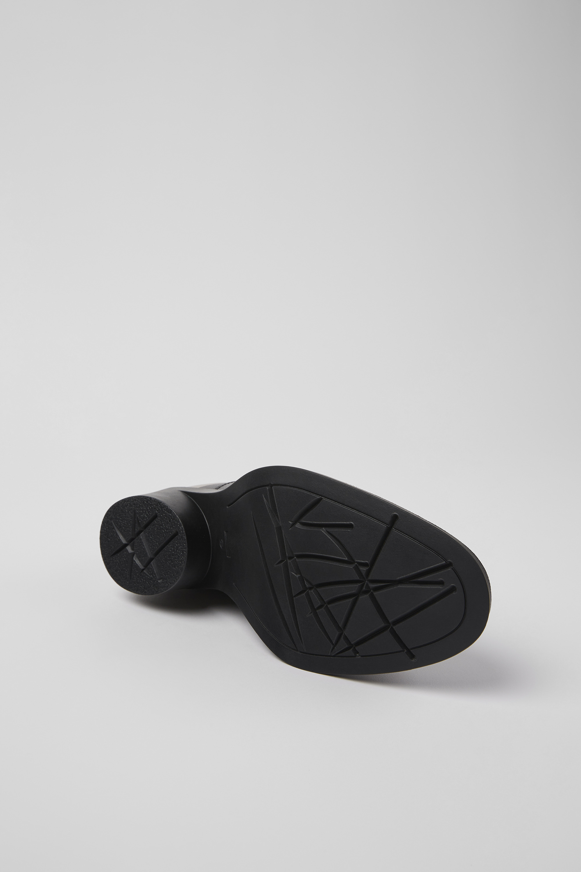 Twins - Black and brown leather ankle boots for women