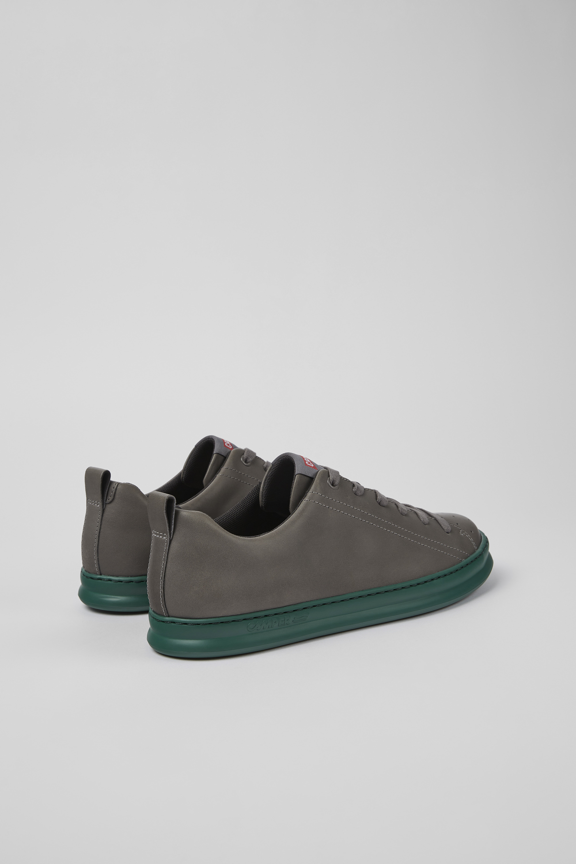 Runner - Gray leather sneakers for men