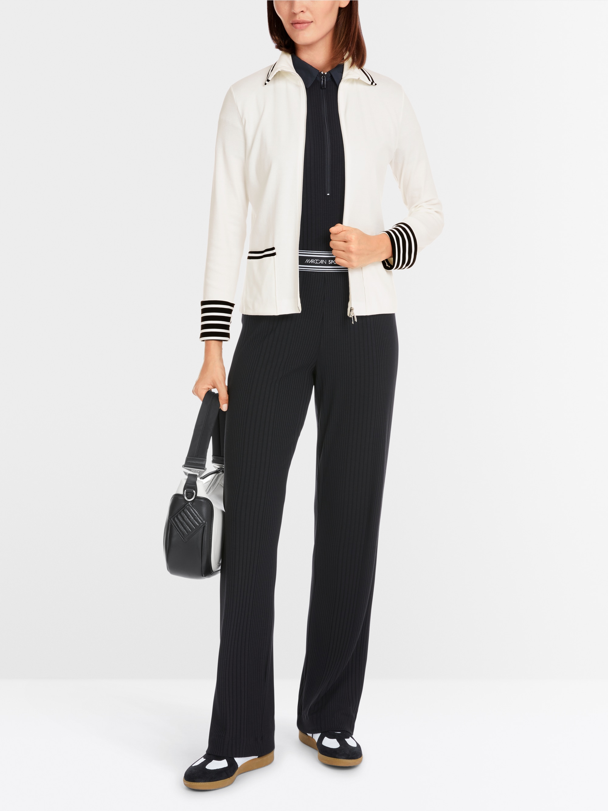 Marc-Cain Light jacket in cotton rib