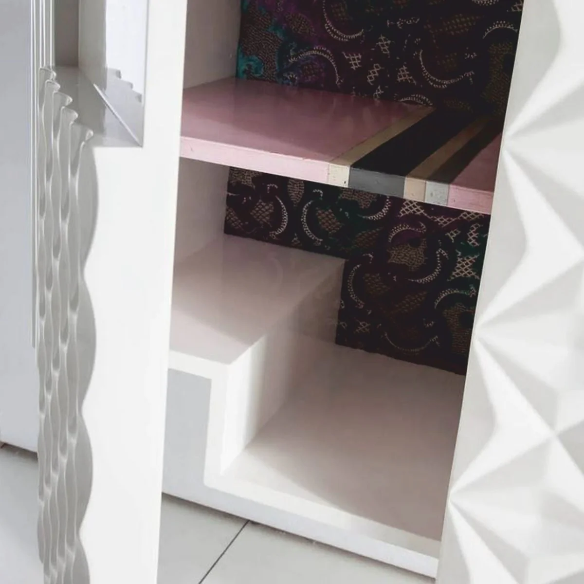 Casa Padrino armario de pared para lavabo de dise?o de lujo blanco brillante 170 cm