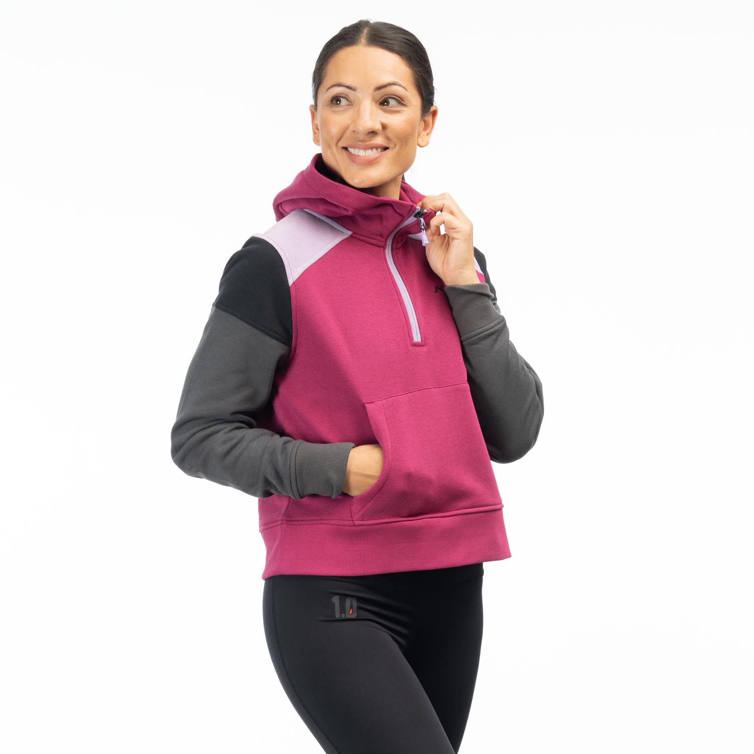 Huntley Pullover 1/4 Zip Crop Hoodie