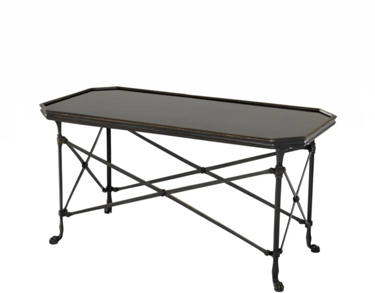 Casa Padrino Art Deco luxury coffee table gunmetal - living room coffee table - Luxury Hotel Furniture