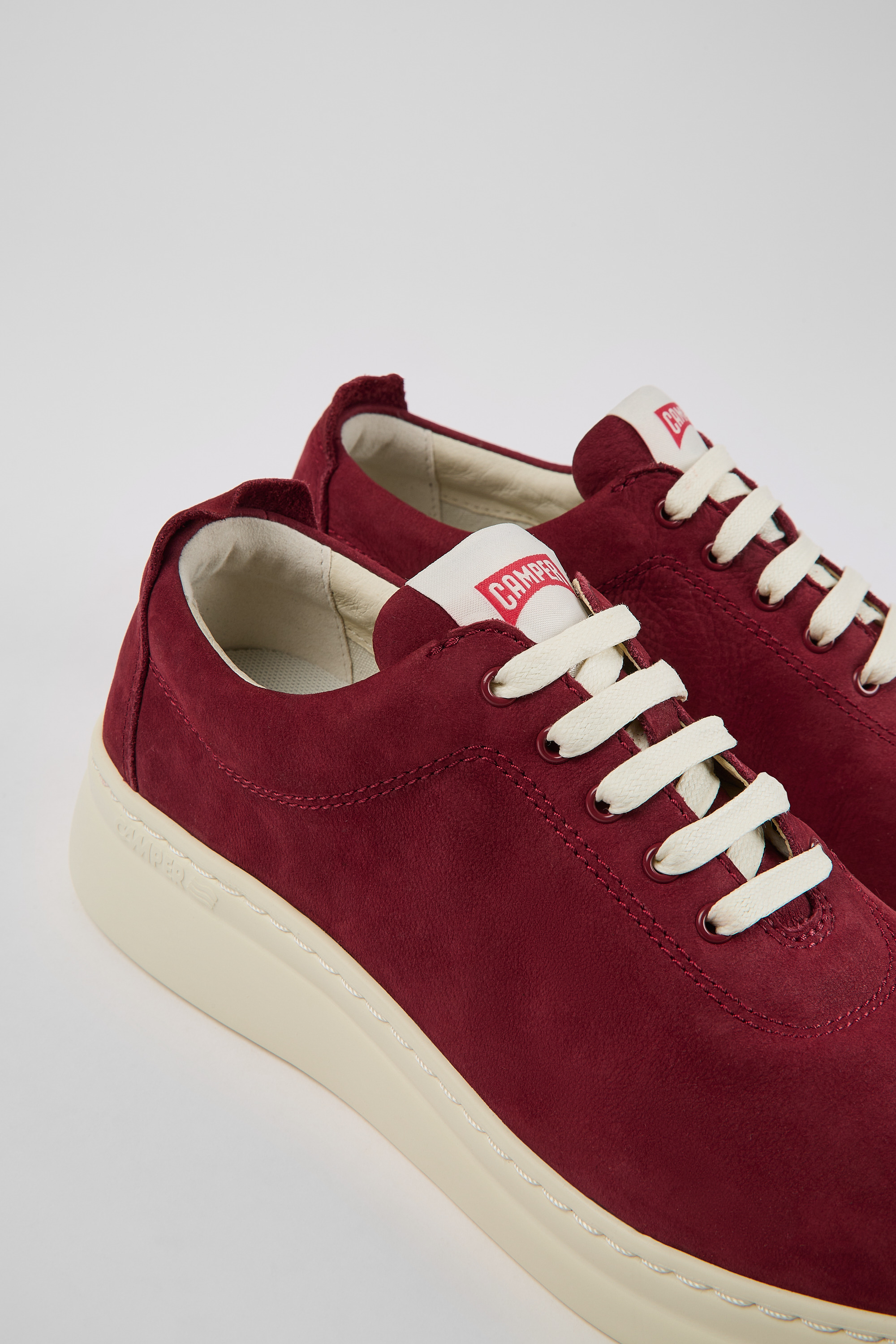 Runner Up - Burgundy nubuck sneakers for women