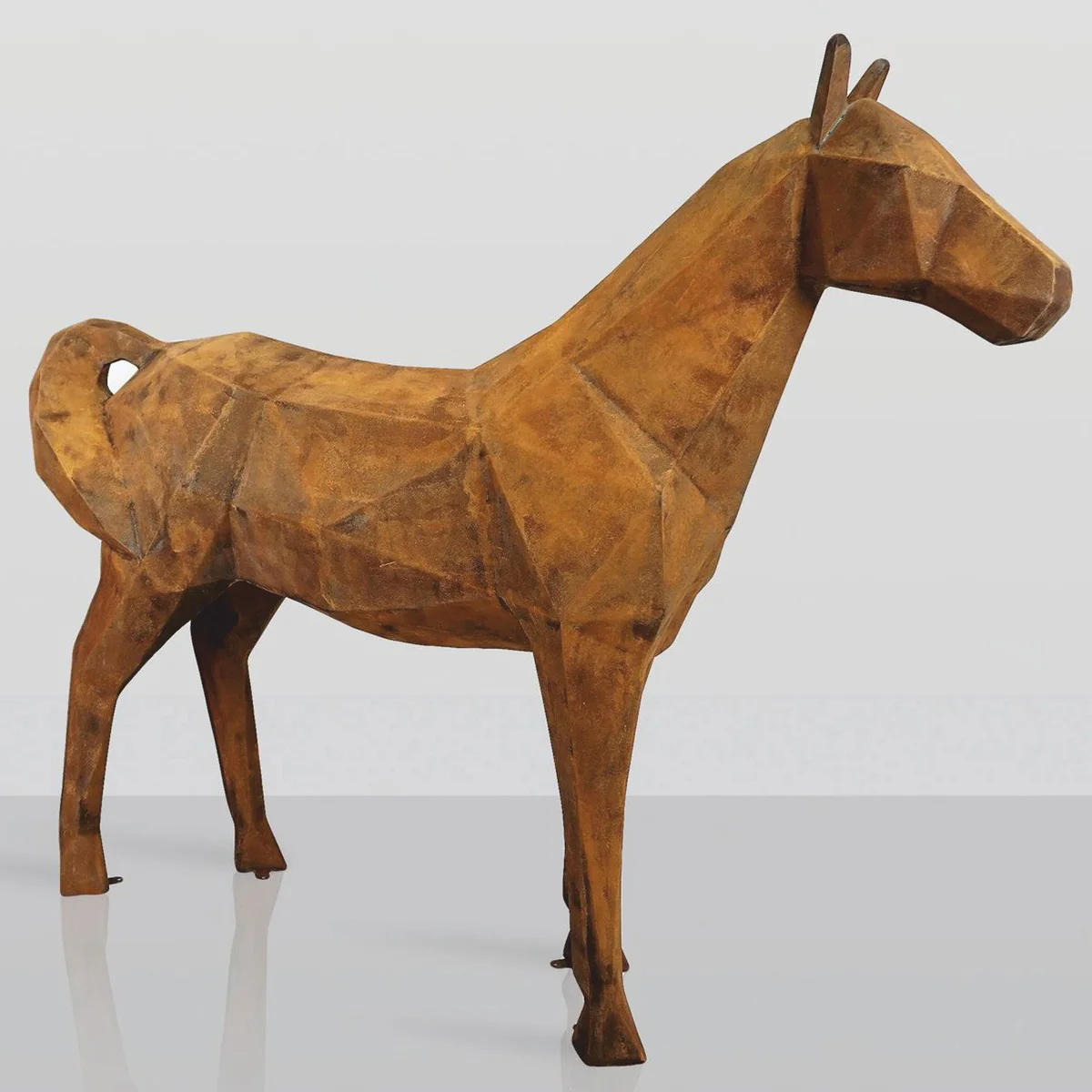 Casa Padrino escultura decorativa XXL caballo ¨®xido 245 x A. 200 cm - Figura de jard¨ªn de tama?o natural