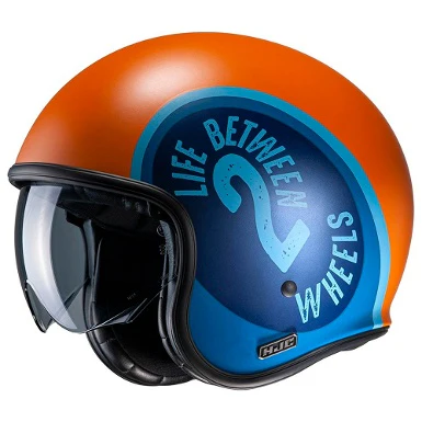 CASCO JET HJC V30 HARVEY NEGRO / NARANJA