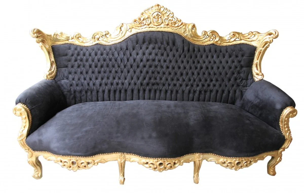 Casa Padrino Baroque sofa Master Black / Gold