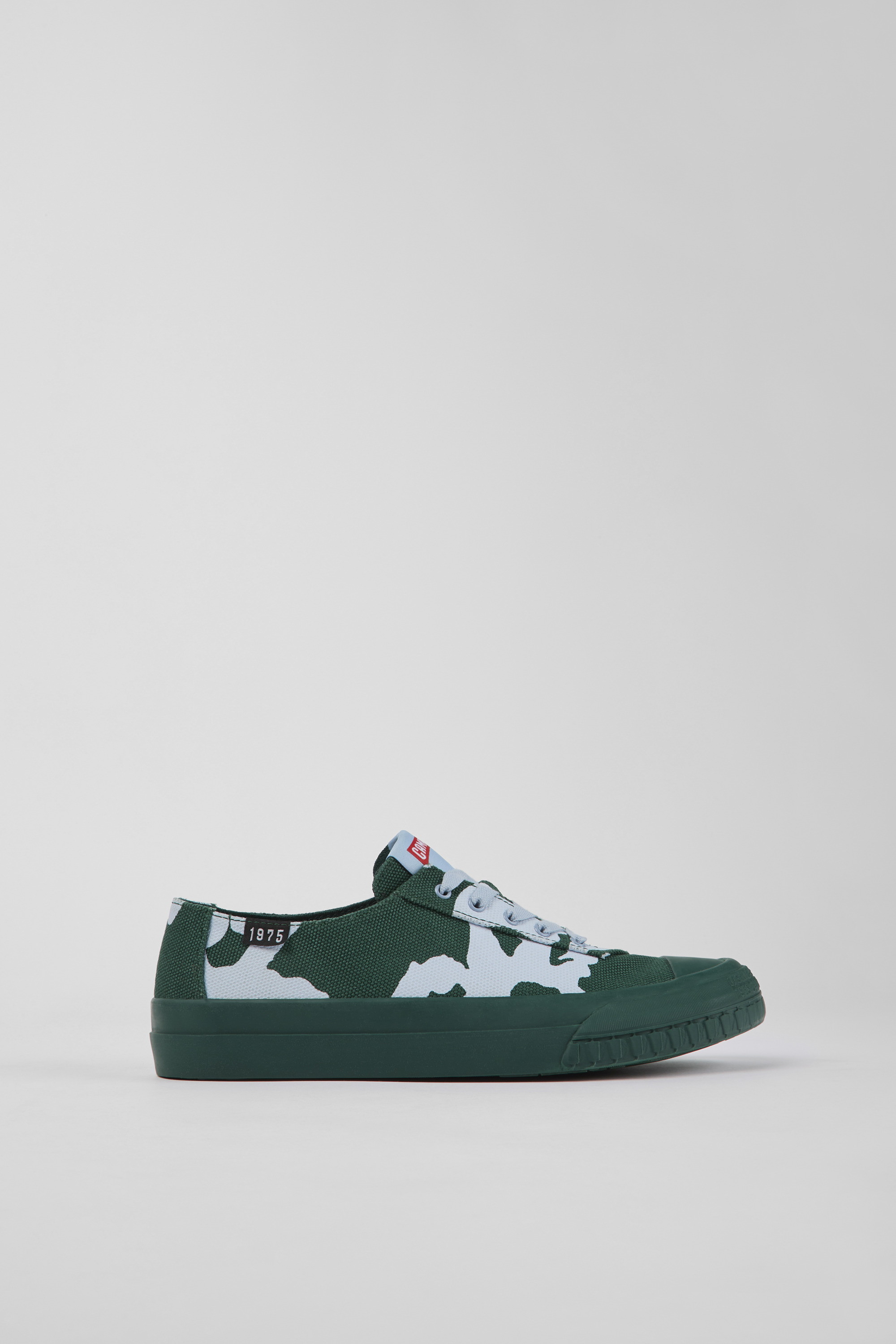 Camaleon - Green and blue recycled cotton sneakers for women