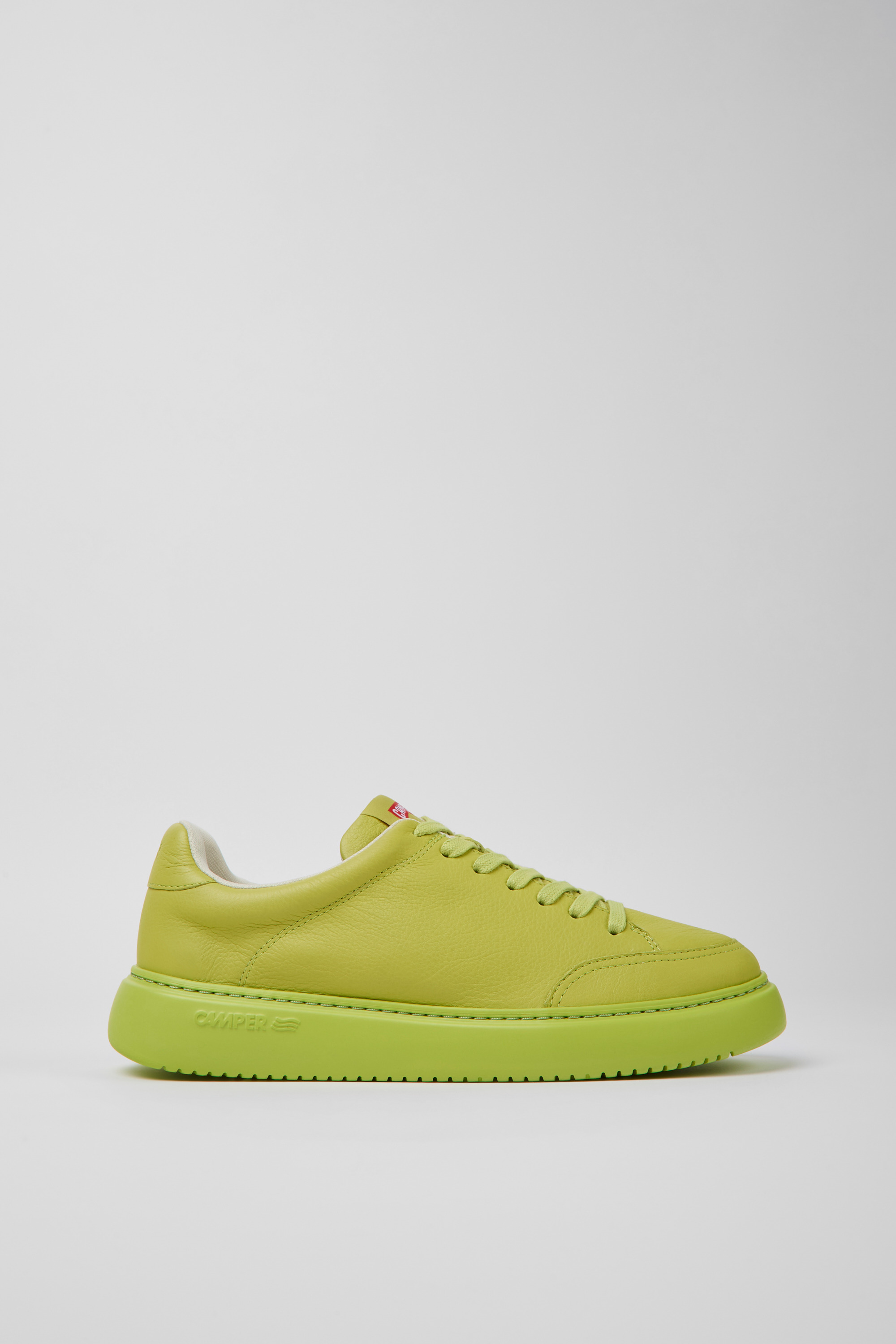 Runner K21 - Green leather sneakers for men