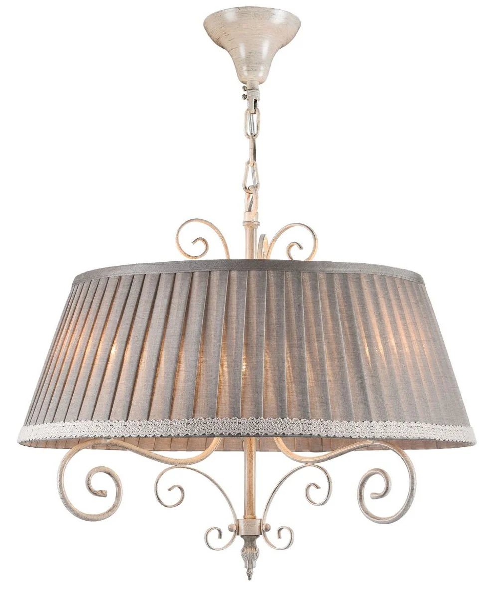 Casa Padrino Baroque Chandelier Antique Beige / Gray Ø 50 x H 44 cm - Furniture in Baroque and Art Nouveau Style