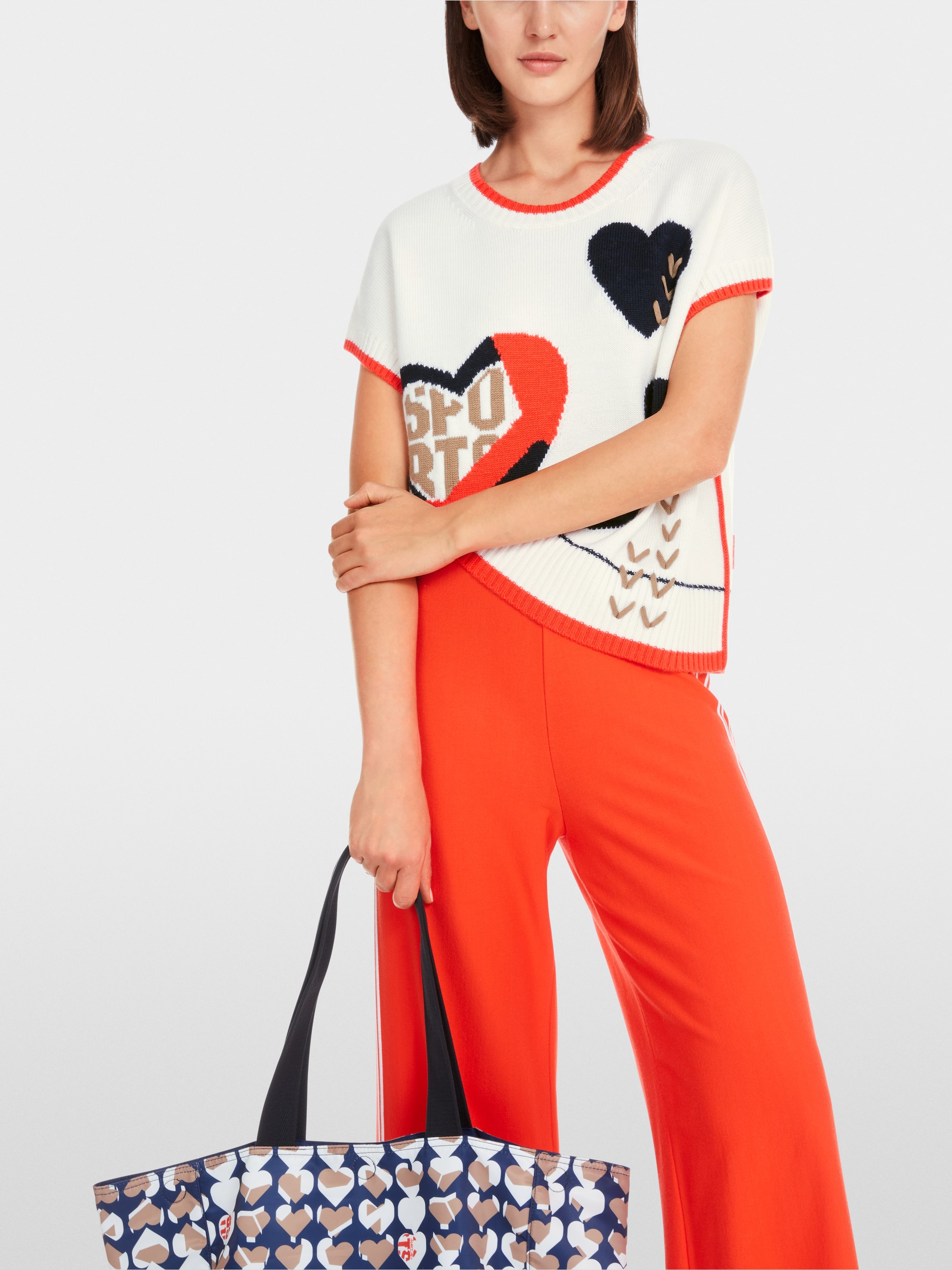 Marc-Cain Wide wool knit tank top