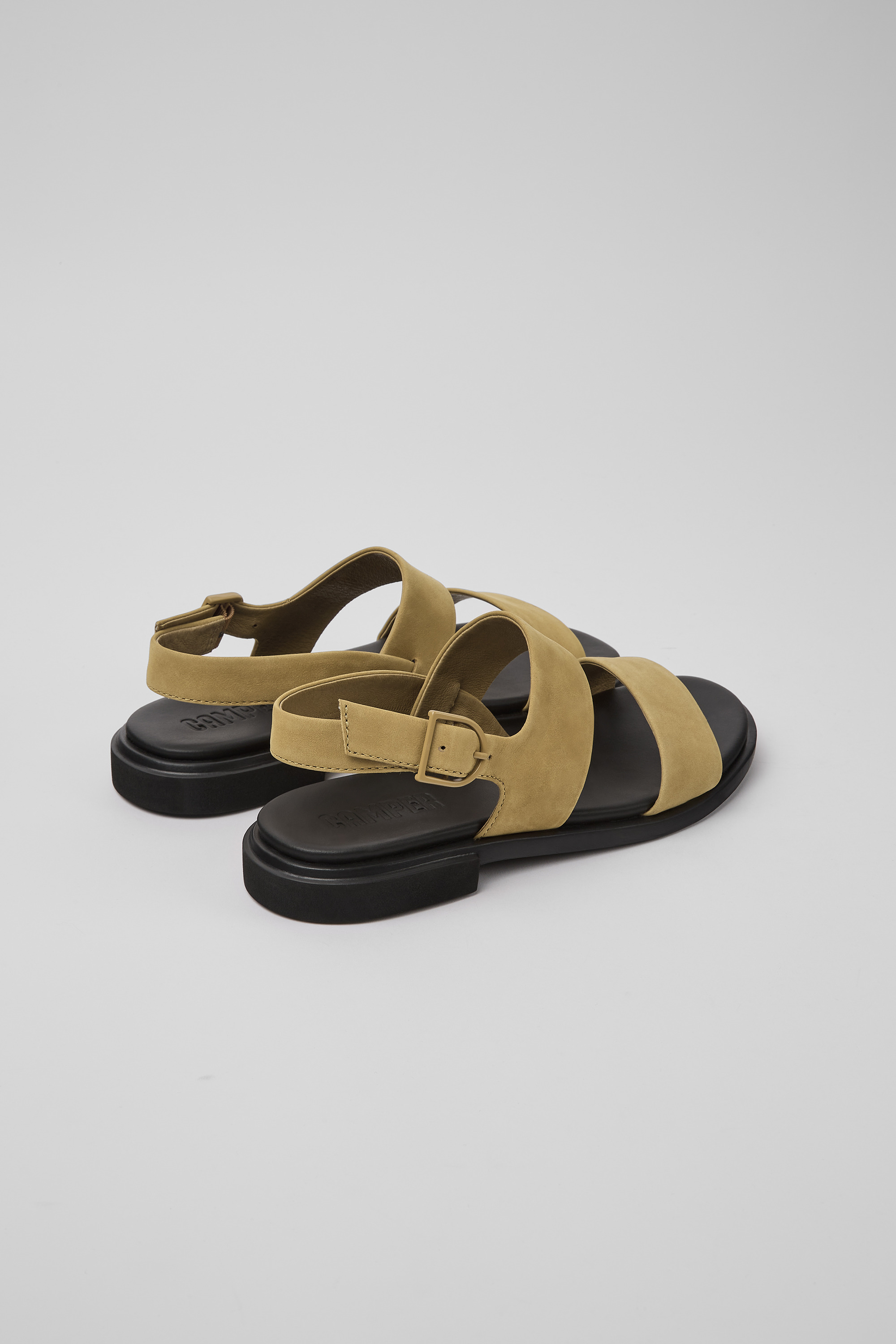 Edy - Brown leather sandals for women