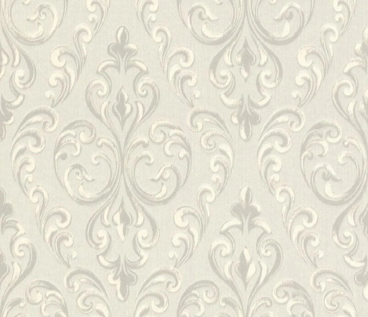 Casa Padrino papel pintado textil barroco crema / gris / blanco 10,05 x 0,53 m - Papel Tapiz de Alta Calidad para la Sala de Estar