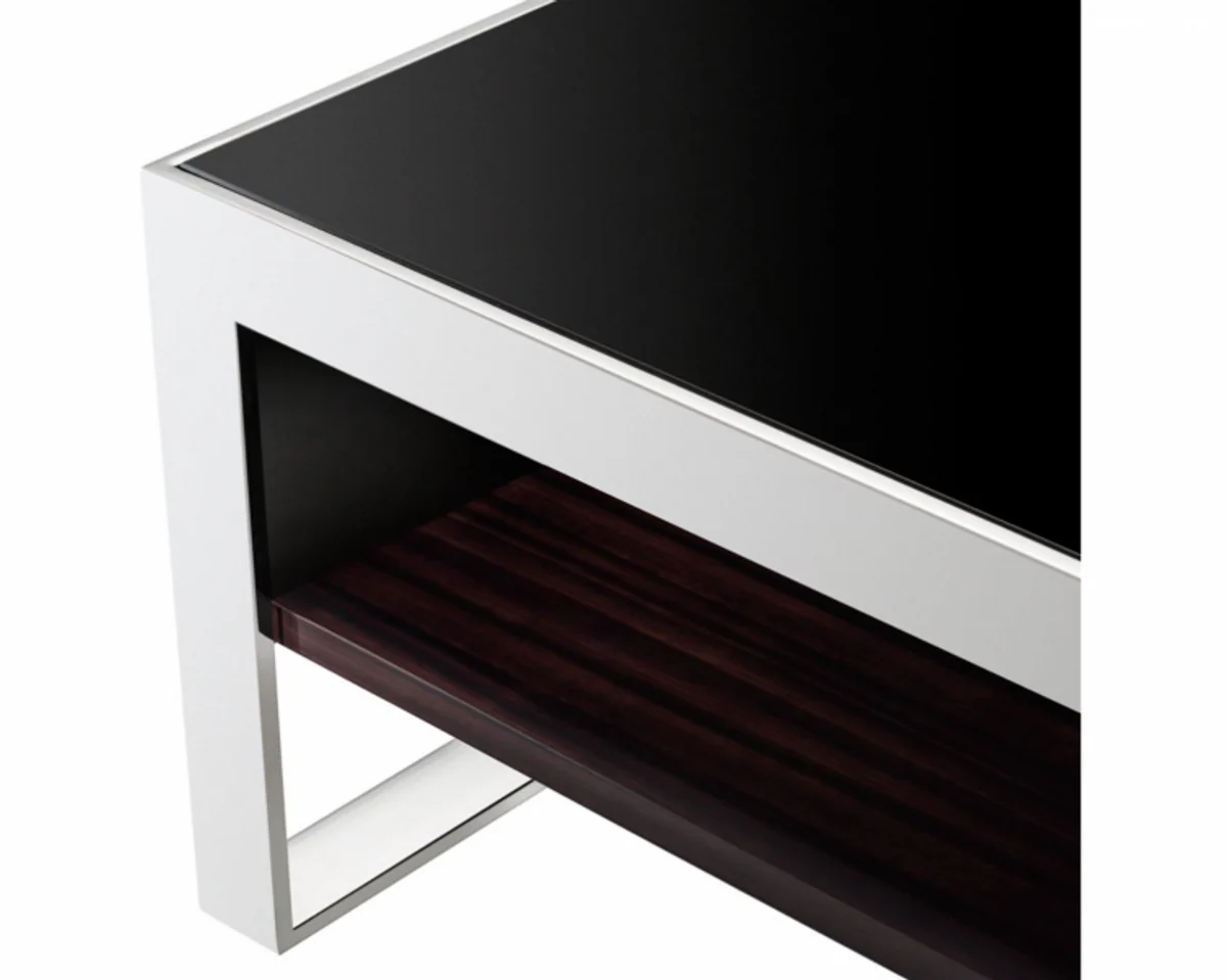 Casa Padrino Art Deco luxury coffee table ebony 140 x 80 x H. 35 cm - living room coffee table - Luxury Furniture