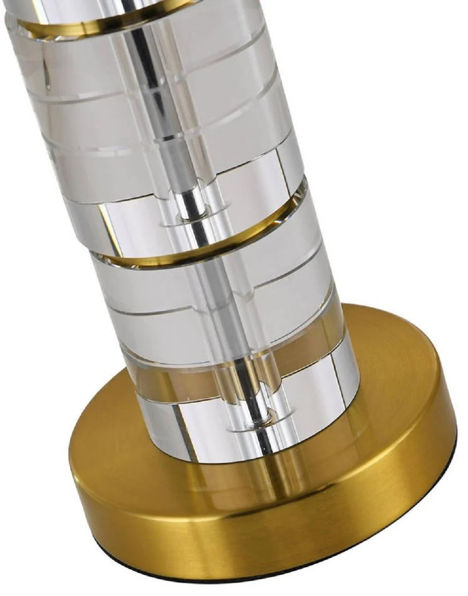 Casa Padrino l¨¢mpara de mesa de vidrio de lujo oro / blanco ? 40 x A. 66 cm