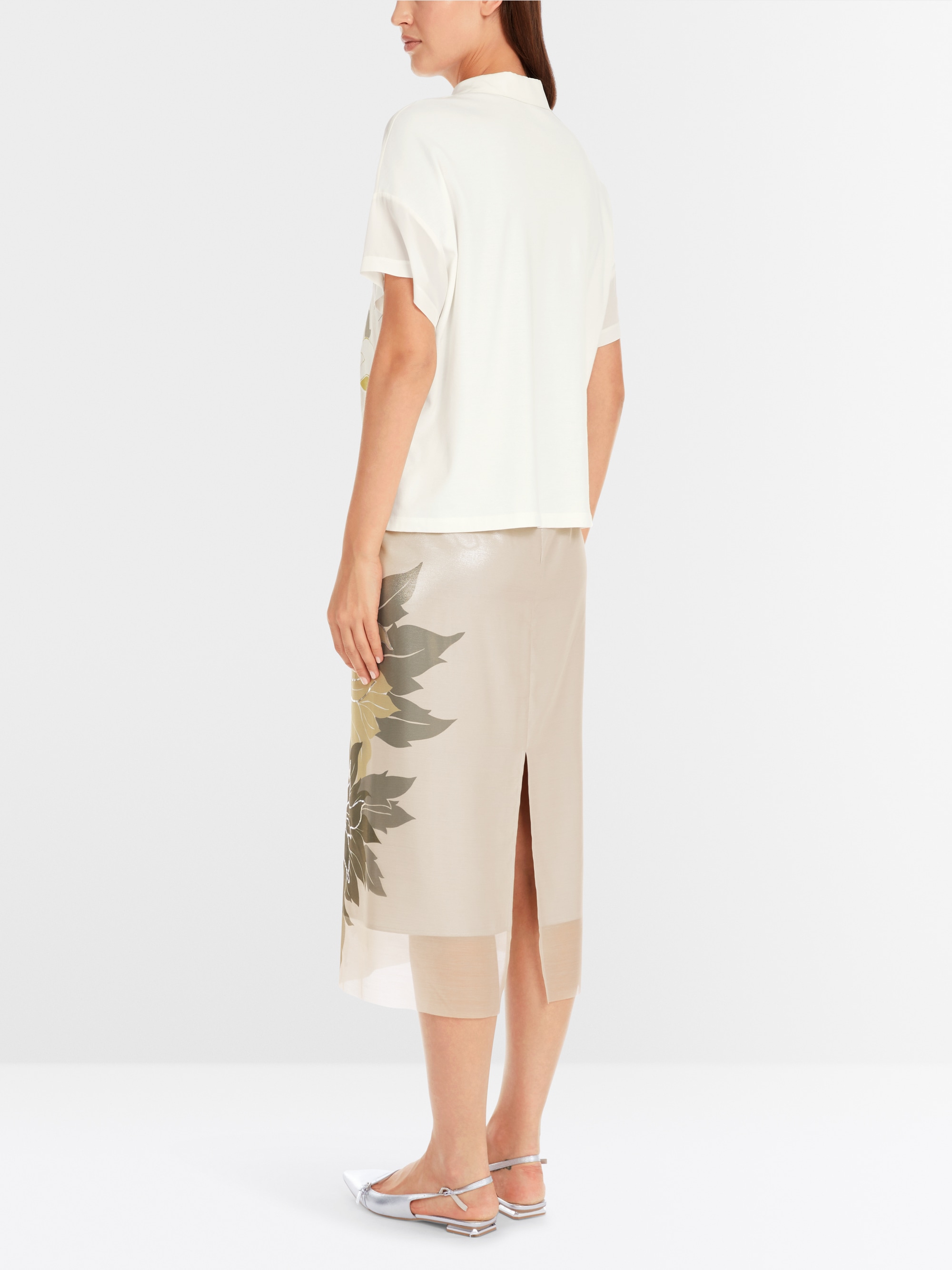 Marc-Cain Silk blouse with floral pattern