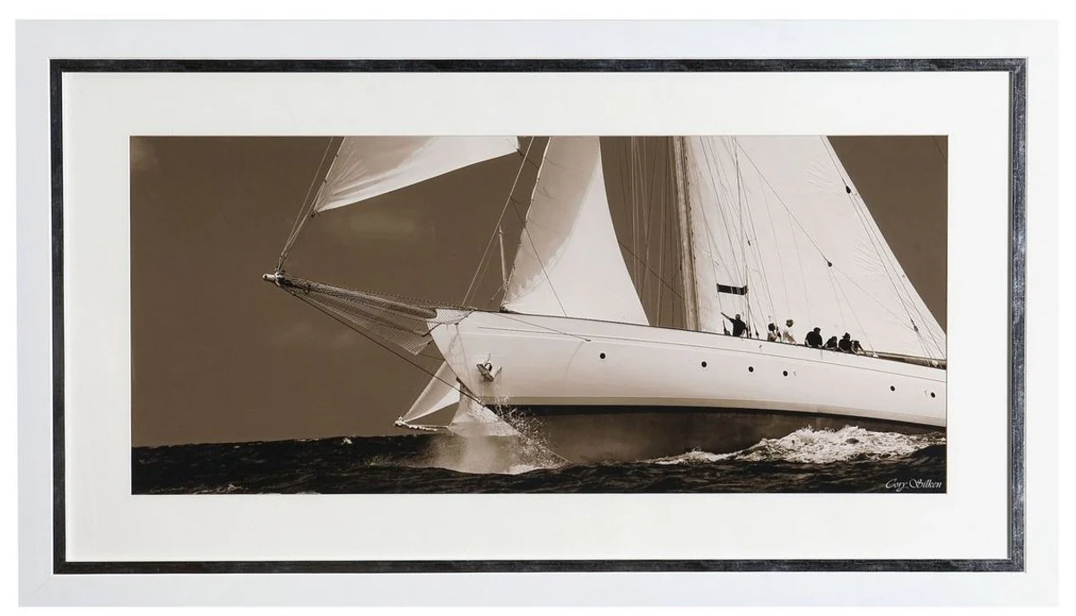 Casa Padrino conjunto de imágenes de lujo yates veleros 110 x A. 60 cm - Impresiones artísticas - Arte de pared - Decoración de Paredes de Lujo