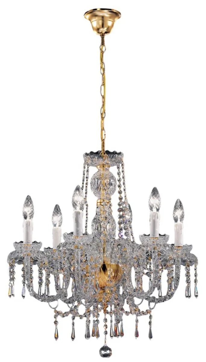 Casa Padrino araña de cristal de estilo barroco latón / oro 58 x 56 x H. 56 cm - Noble y Suntuosa