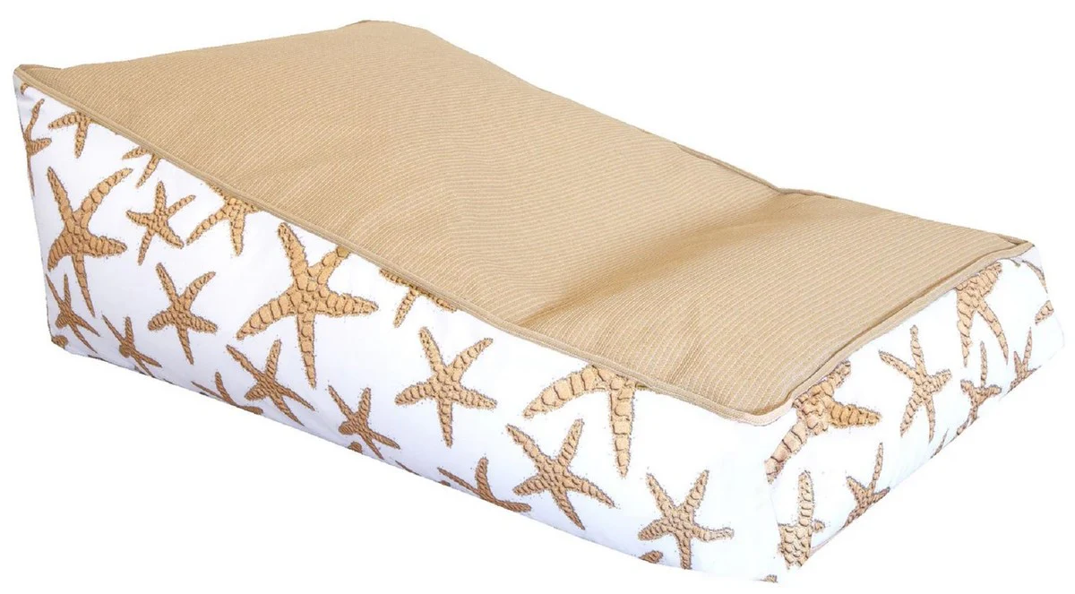 Casa Padrino tumbona de agua - tumbona de piscina de lujo blanco / beige 140 cm