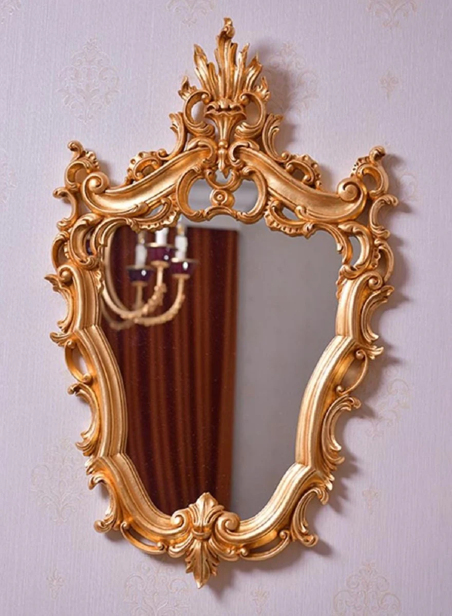 Casa Padrino espejo barroco de lujo oro A. 73 cm - Magn¨ªfico espejo de pared de estilo barroco - Hecho en Italia
