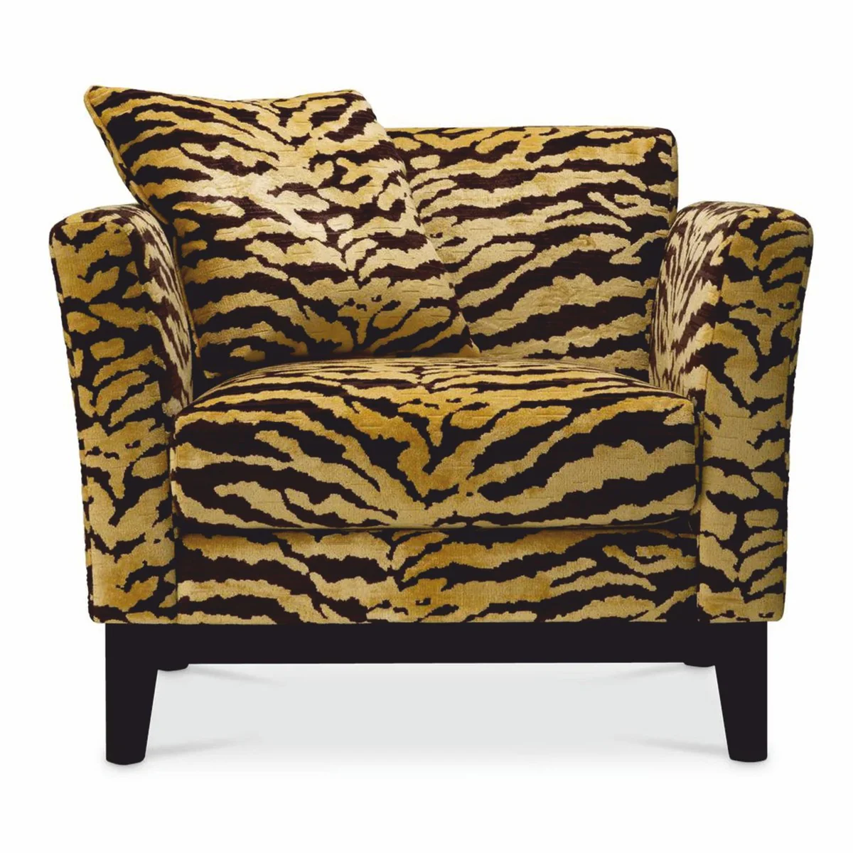 Casa Padrino sill¨®n de lujo con patr¨®n de tigre amarillo / marr¨®n / negro - Muebles de hotel y sala de estar