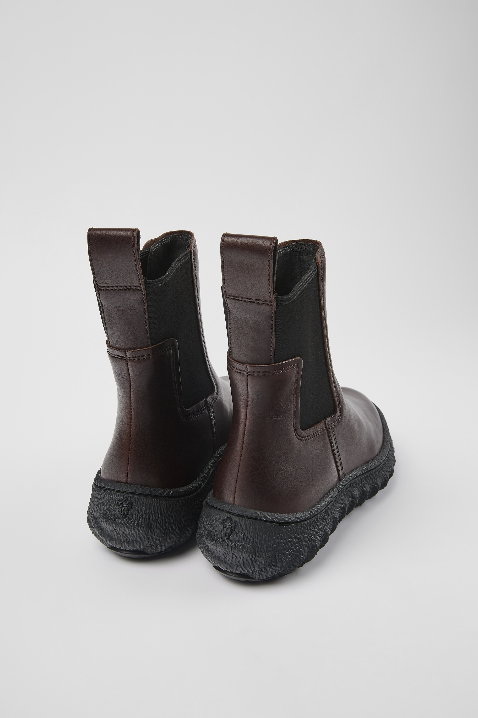 Ground MICHELIN - Burgundy leather ankle boots for women