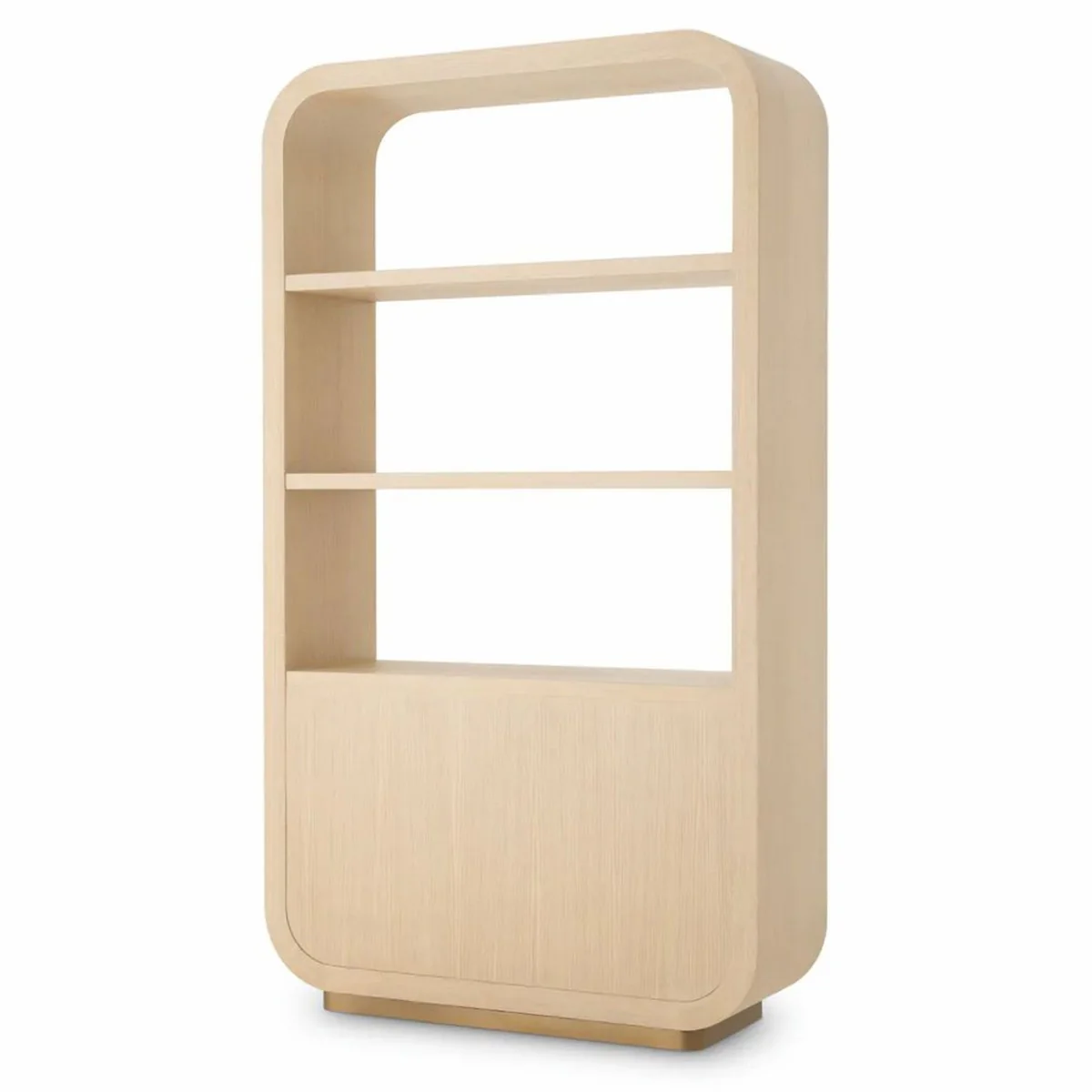 Casa Padrino armario de estanter¨ªa de lujo con 2 cajones natural / lat¨®n A. 210 cm