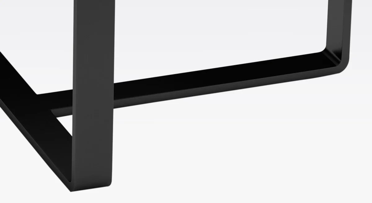 Casa Padrino mesa de centro de lujo negro / blanco 73 x 73 x A. 40 cm - Mesa de sal¨®n moderna cuadrada con encimera de m¨¢rmol - Muebles de sal¨®n de lujo