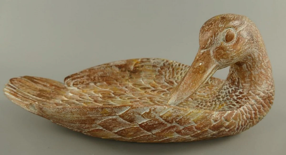 Casa Padrino cuenco decorativo de madera marr¨®n cisne 38 cm - Decoraci¨®n de mesa y cocina