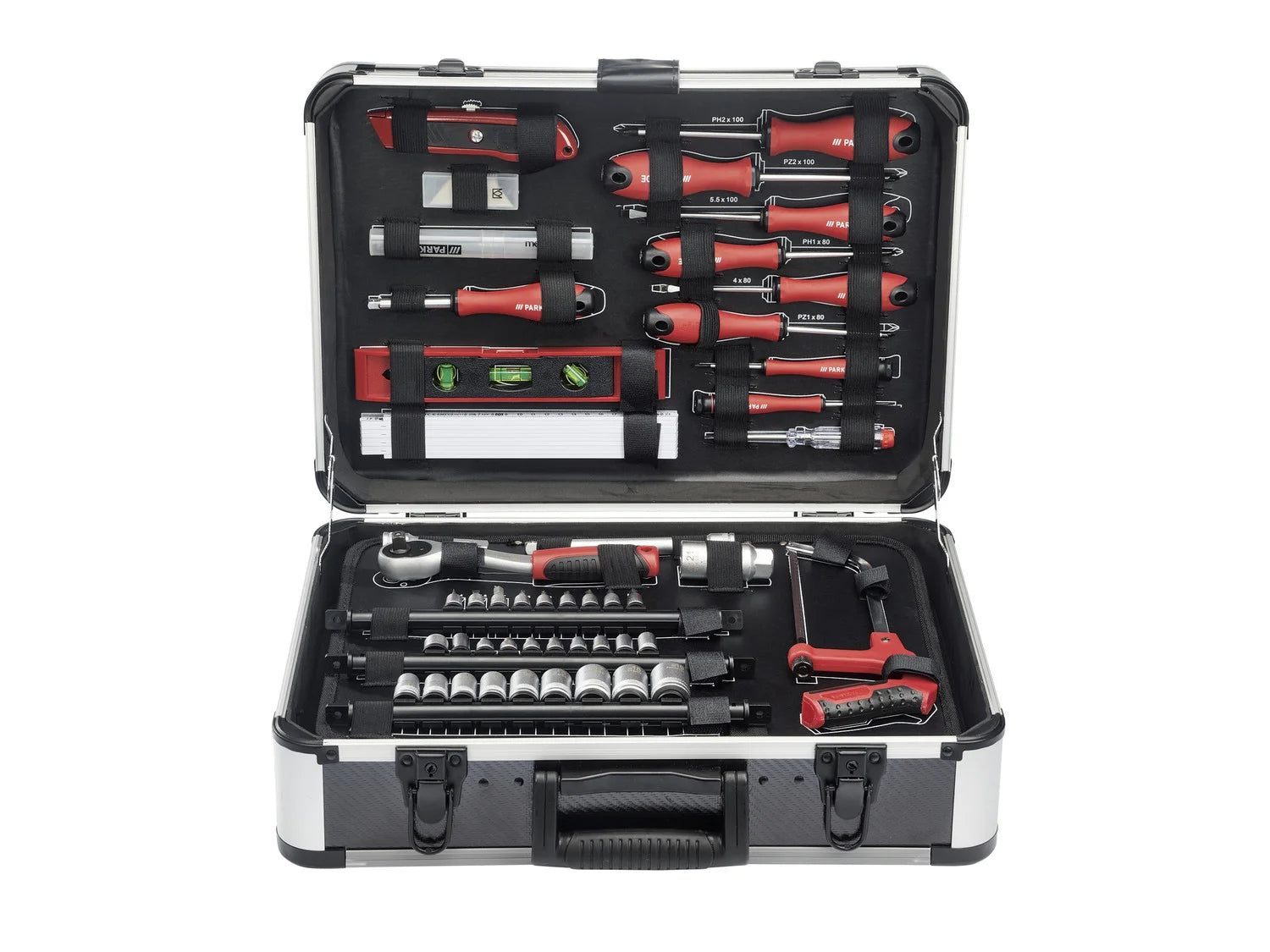 PARKSIDE tool case, filled, 129 pieces