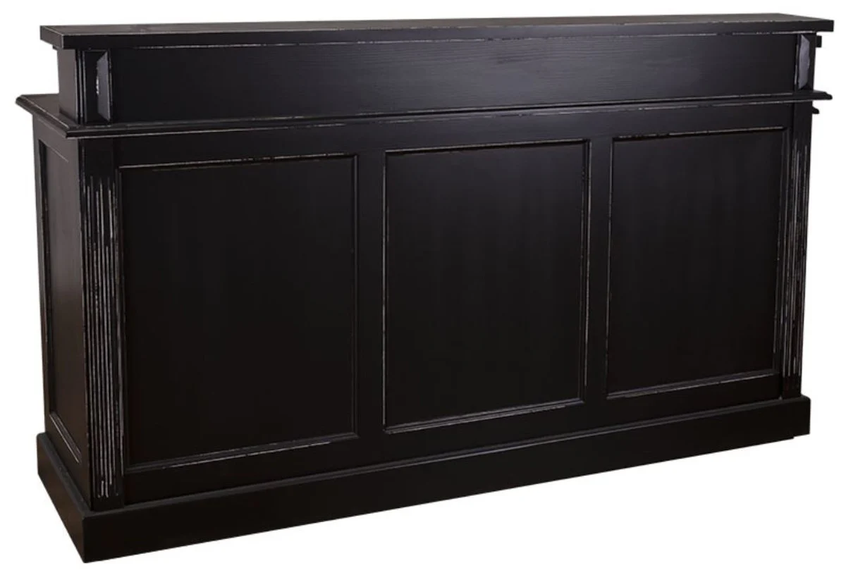 Casa Padrino country style bar cabinet antique style black 180 x 51 x H. 107 cm - Country Style Furniture