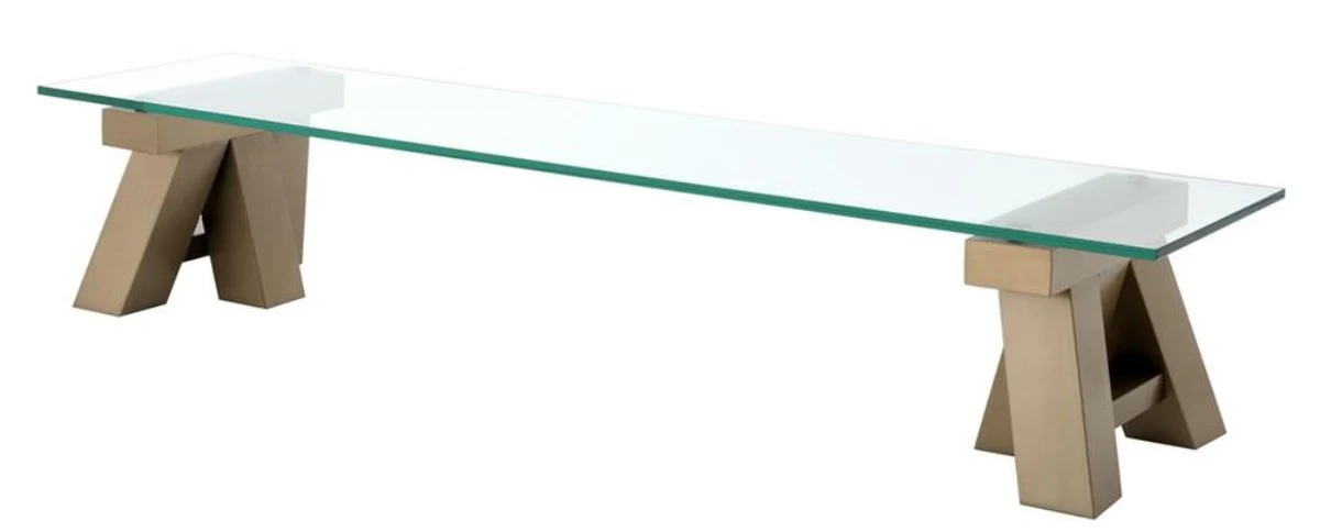 Casa Padrino mesa de centro de lujo de latón 190 x 45 x H. 36 cm - Mesa de Salón